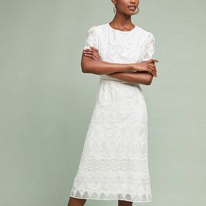Anthropologie White Lace Dress